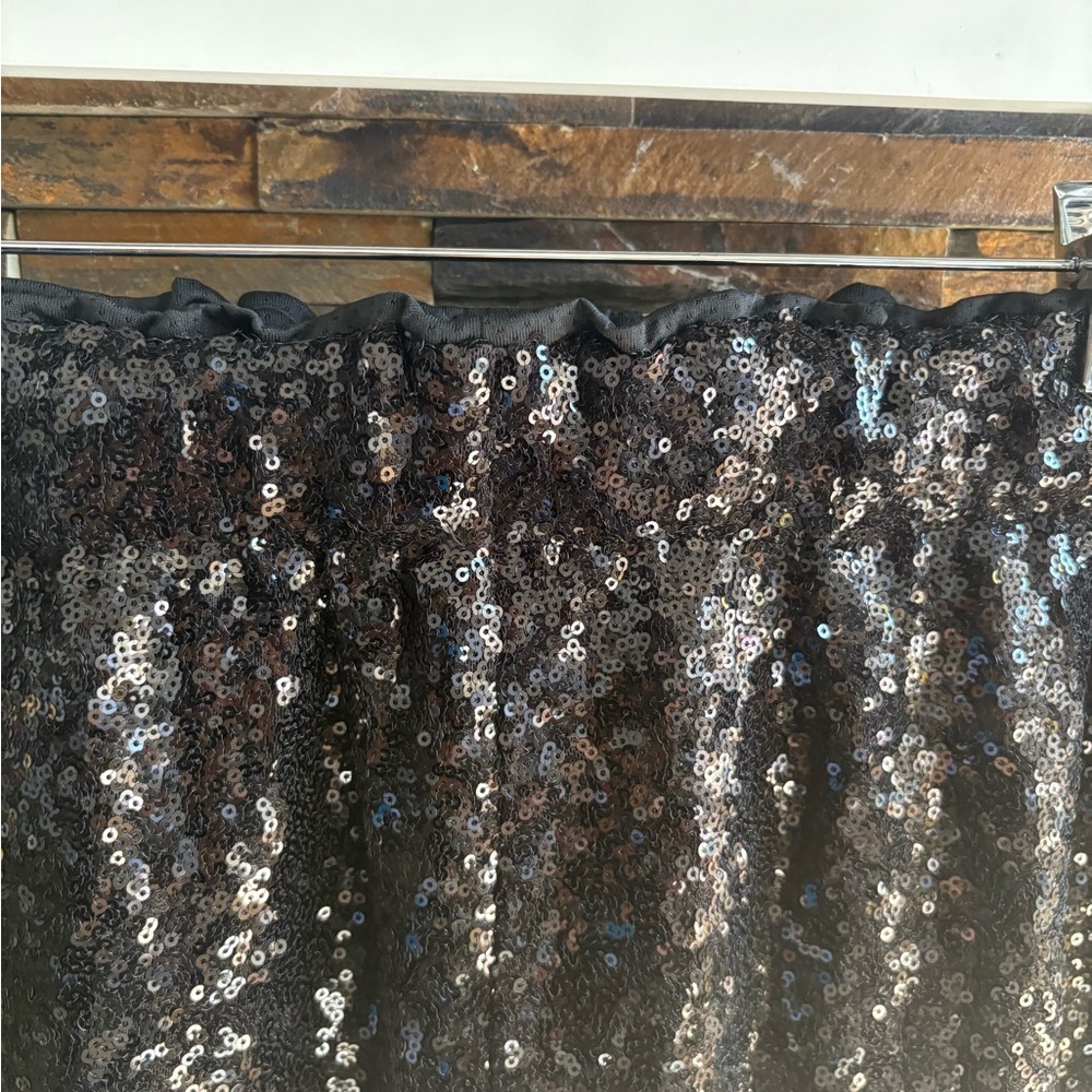 Black Sequin Women's Shorts - Picture 7 of 8